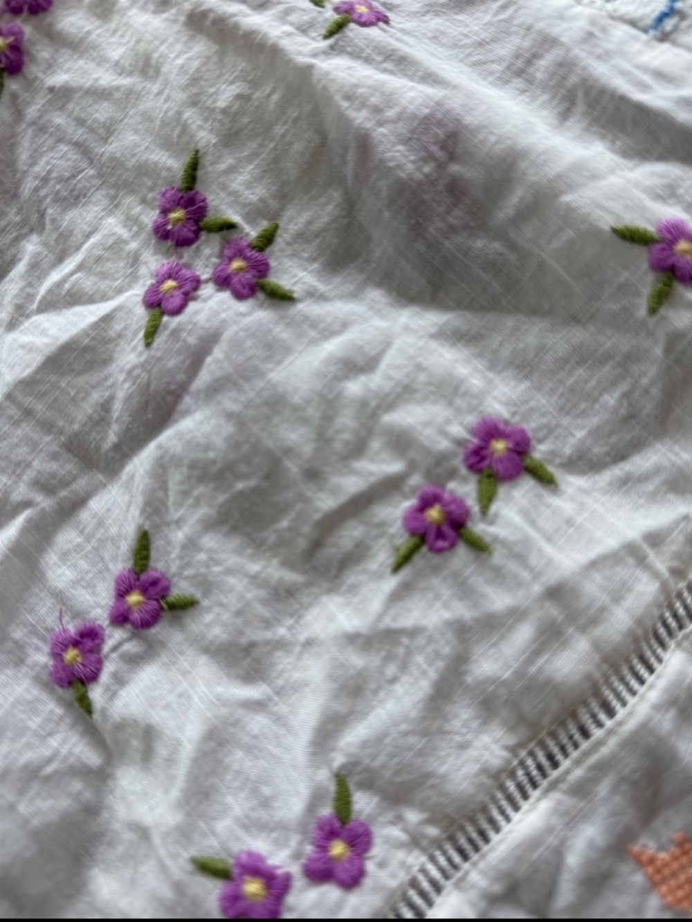 By Anthropologie 100% Cotton Embroidered Buttondown Shirt Size L - Picture 9 of 11